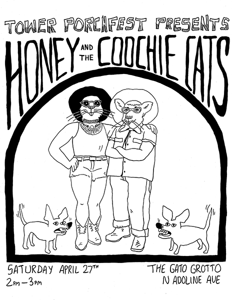 coochie cats gig poster