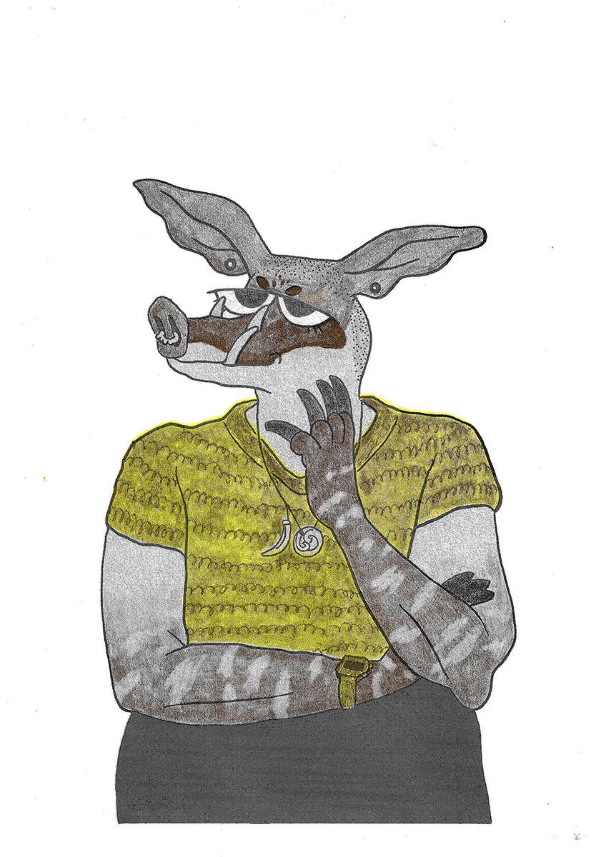 'Madison', three-colour risograph print, 2025