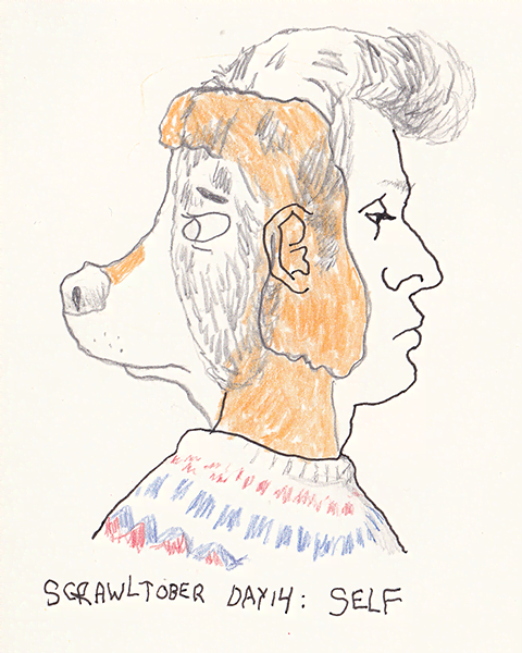 Scrawltober 2022 Day 14 - Self