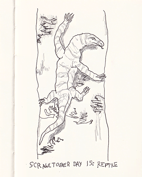 Scrawltober 2022 Day 15 - Reptile