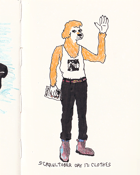 Scrawltober 2022 Day 17 - Clothes