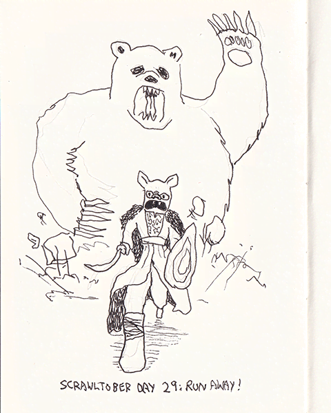 Scrawltober 2022 Day 29 - Run Away!