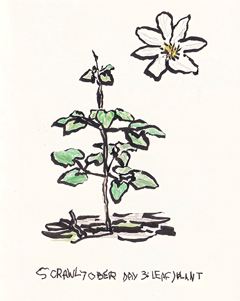 Scrawltober 2022 Day 3 - Leaf/Plant