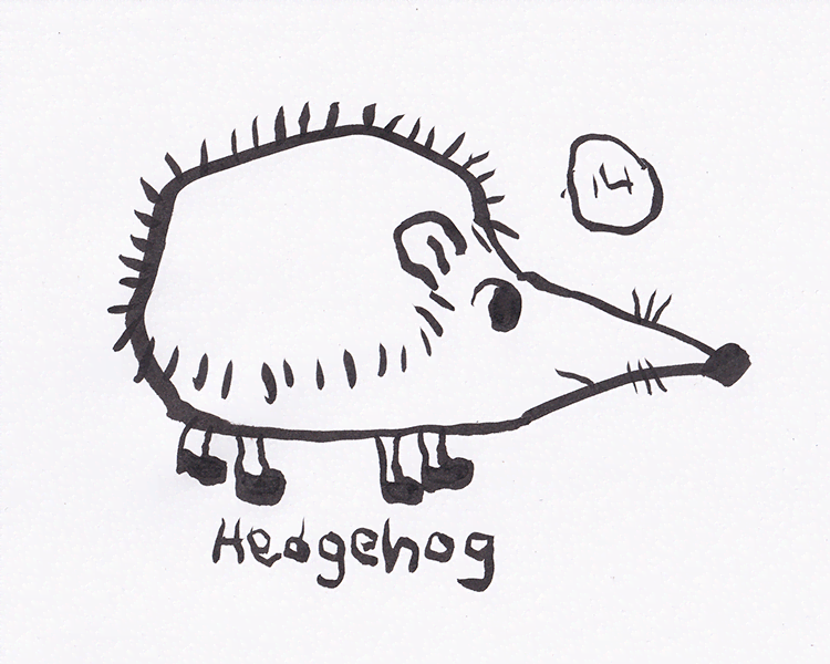 Scrawlvember 2023 Day 14 - Hedgehog