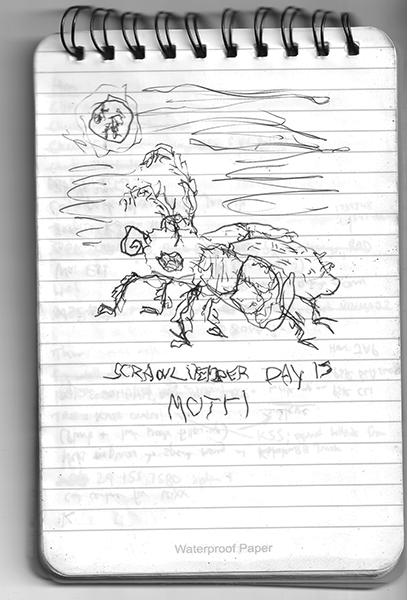 Scrawlvember 2024 Day 15 - Moth