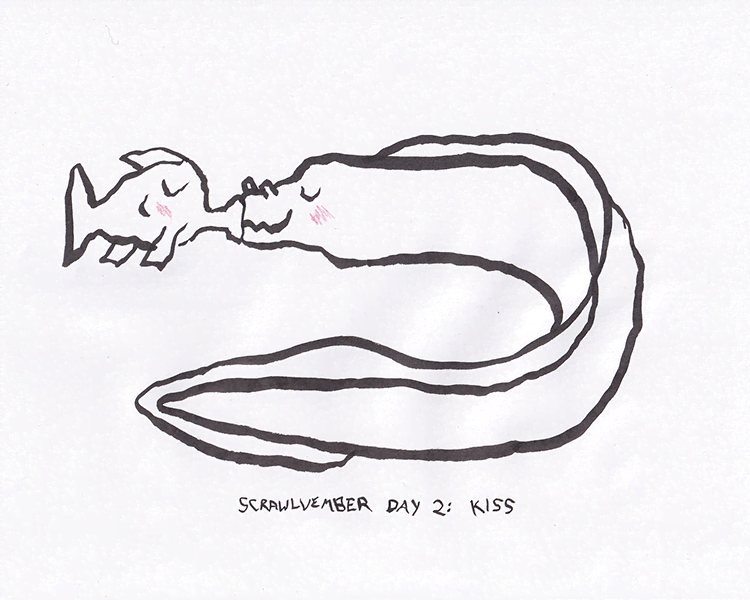 Scrawlvember 2024 Day 2 - Kiss