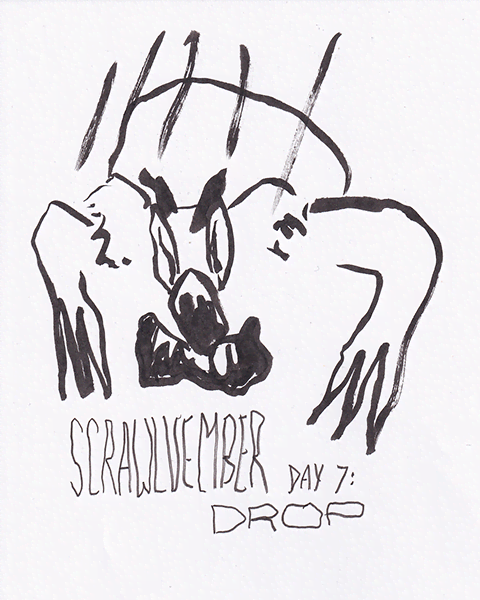 Scrawlvember 2024 Day 7 - Drop